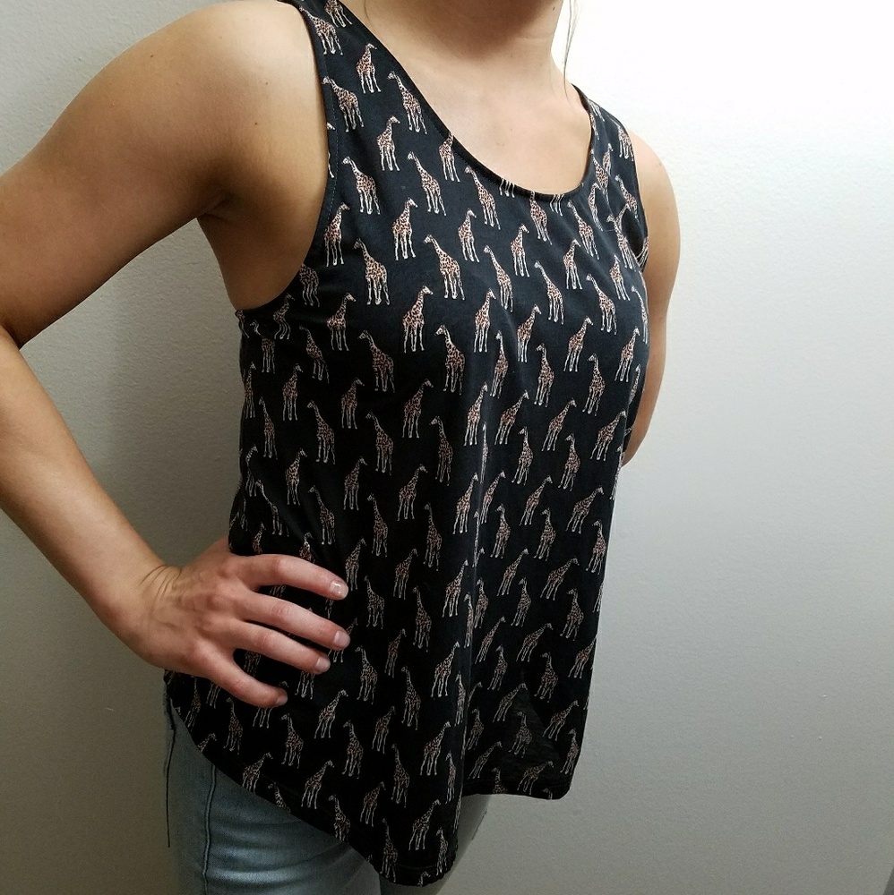 Giraffe Print Racer Back Tank